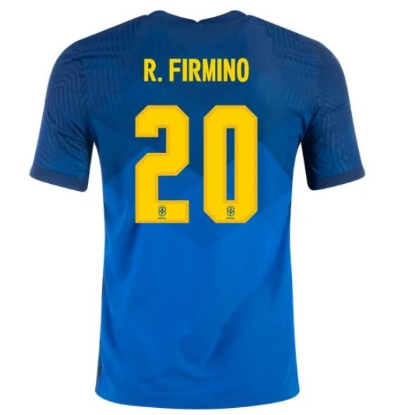 2020 Brazil Away Kit Soccer Jersey ROBERTO FIRMINO 20